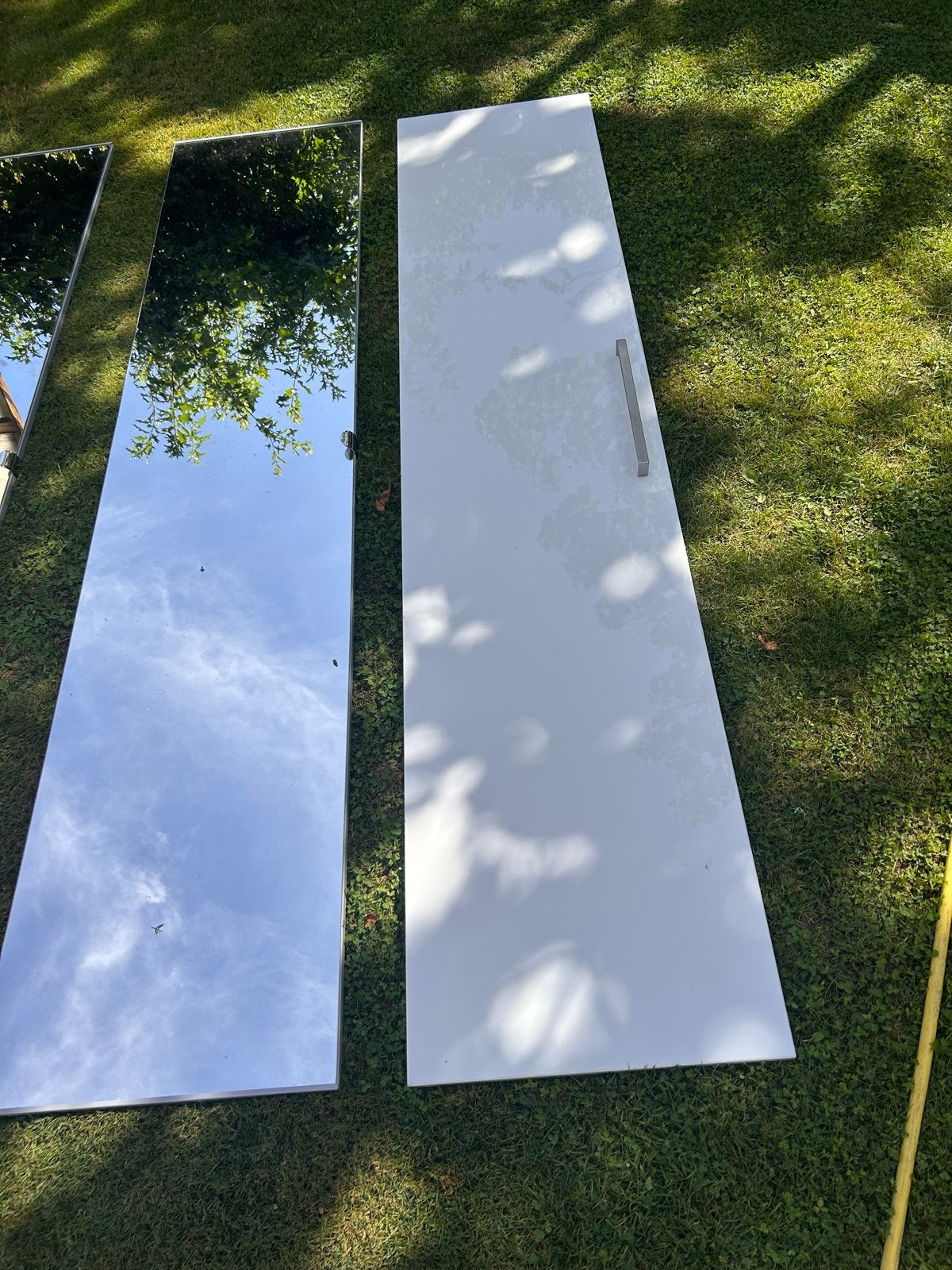 2x Witte kastdeur en 2x spiegeldeur voor ikea pax kast, Ophalen, Gebruikt, Minder dan 50 cm, 200 cm of meer