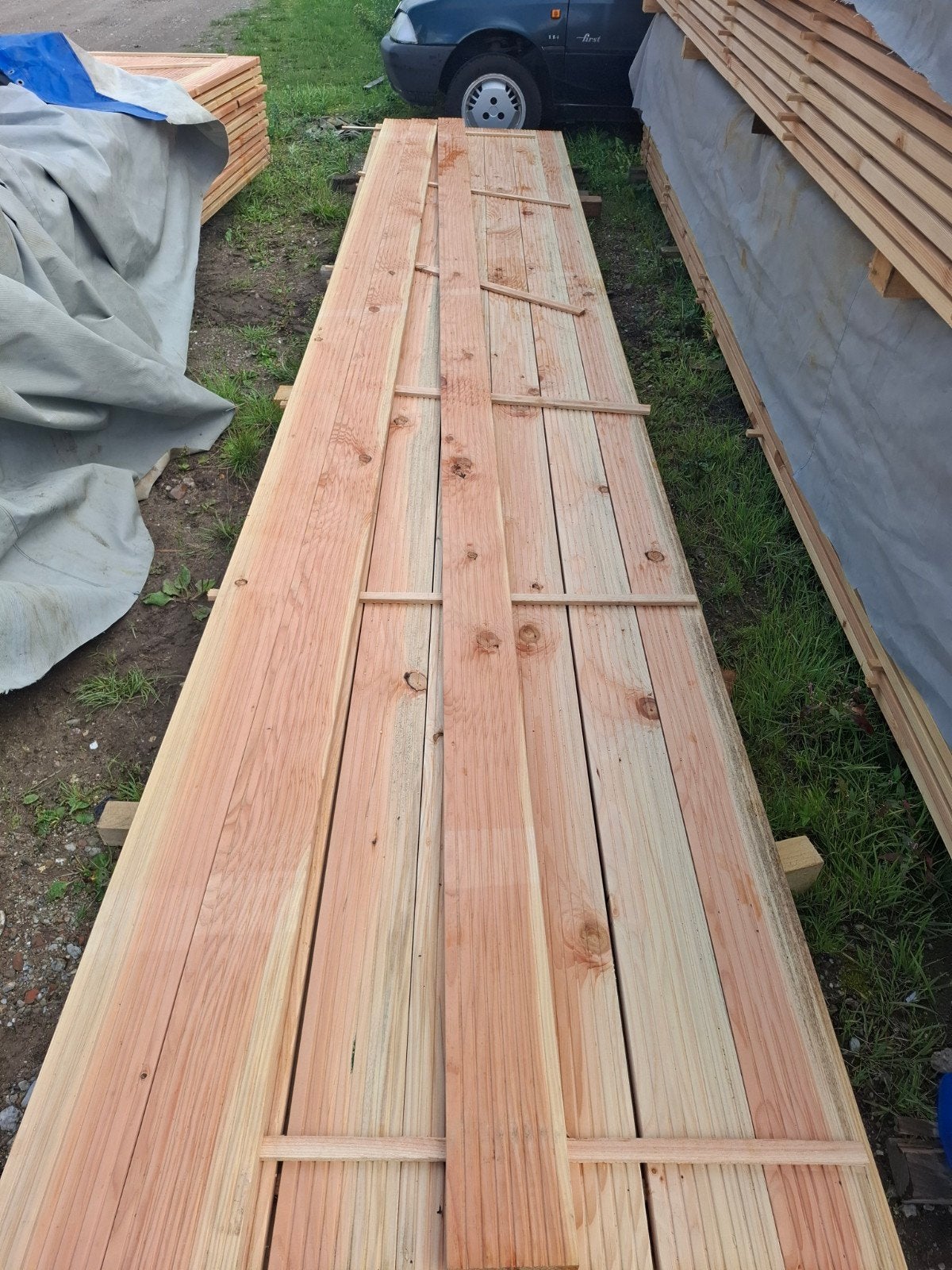 partij 31 x douglas vlonderplanken 5 meter bezorgen mogelijk, Tuin en Terras, Ophalen, Nieuw, 250 cm of meer, Planken