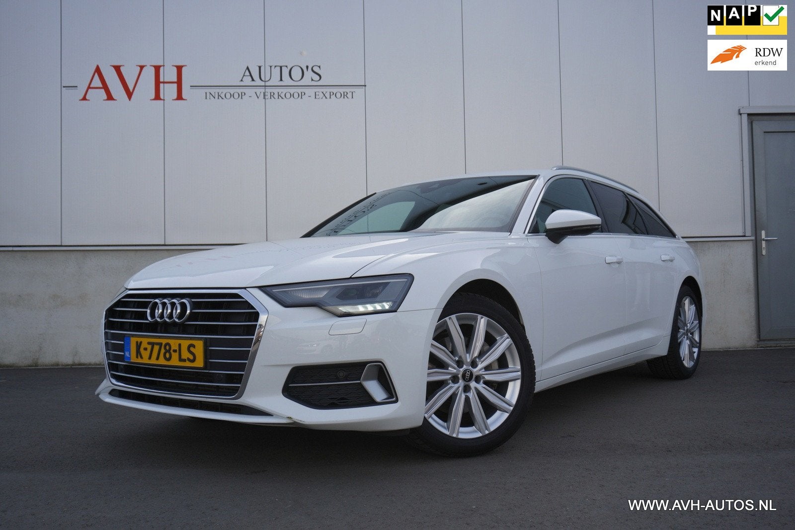 Audi A6 Avant 45 TFSI Business edition, Gebruikt, 4 cilinders, Wit, Origineel Nederlands