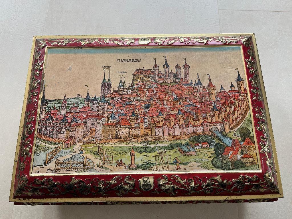Blik E. Otto Schmidt Lebkuchen - 1980, Verzamelen, Blikken, Ophalen of Verzenden, Gebruikt, Overige, Overige merken