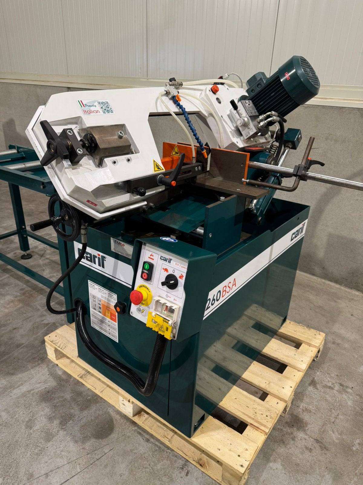 Carif 260 BSA bandzaagmachine, Ophalen, 70 mm of meer, Zo goed als nieuw, Lintzaag