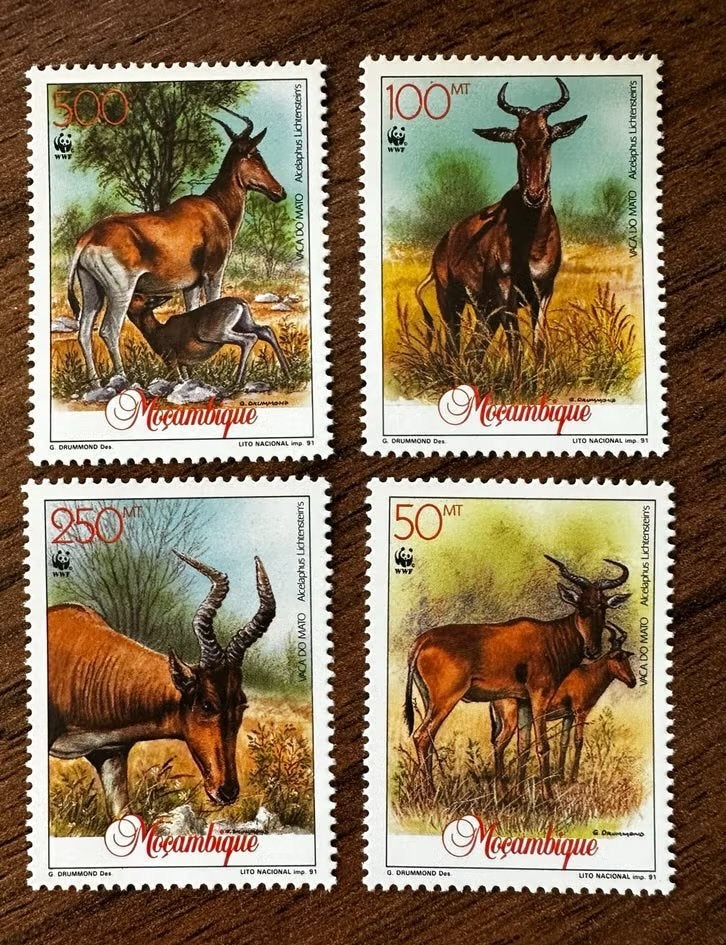 Mozambique 1991 WWF Antilopen Postfris dieren, Ophalen of Verzenden, Overige landen, Postfris