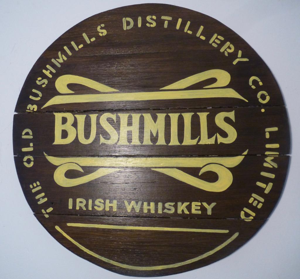 Handgeschilderd Irish pub bord / Bushmills whiskey / mancave, Verzamelen, Reclamebord, Nieuw, Ophalen of Verzenden, B6