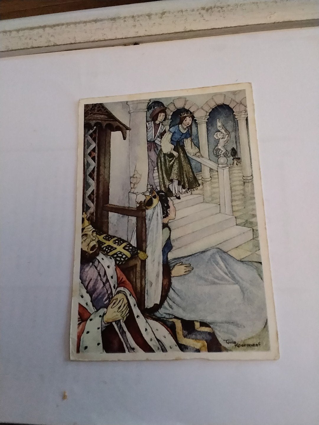 Sprookjeserie  kaart 7 Doornroosje - Toni Koornneef, Verzamelen, Ophalen of Verzenden, Voor 1920, Ongelopen