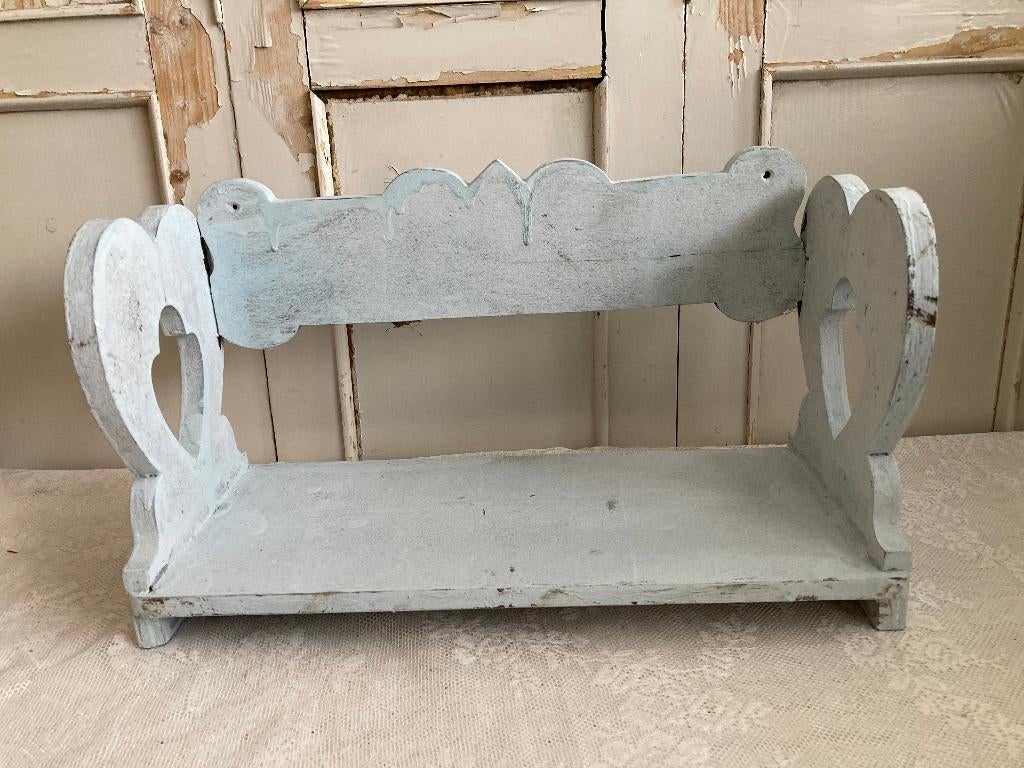 Brocante oud houten regaaltje - (wand)plankje - schapje, Gebruikt, Ophalen of Verzenden, Nvt, Nvt