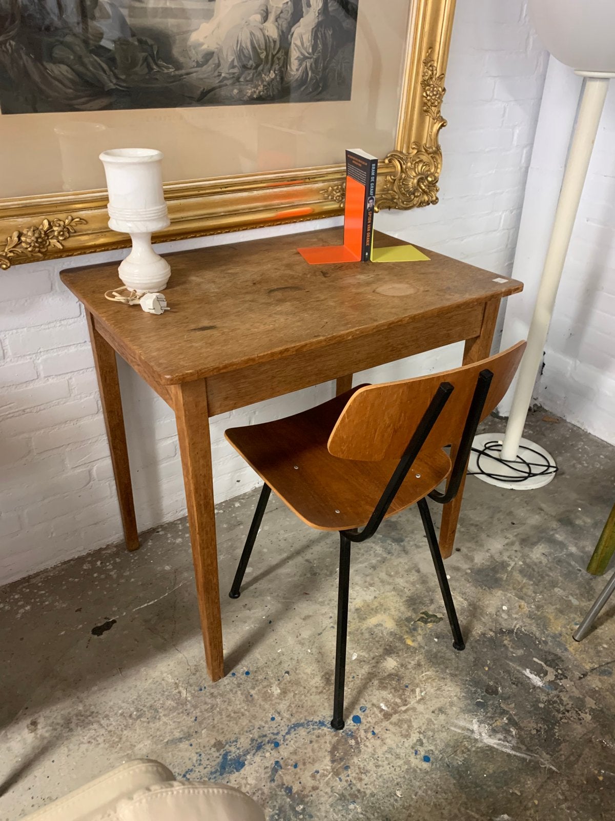 Bureau tafel en of bureautafel vintage eikenhout jaren 20., Ophalen of Verzenden, Zo goed als nieuw