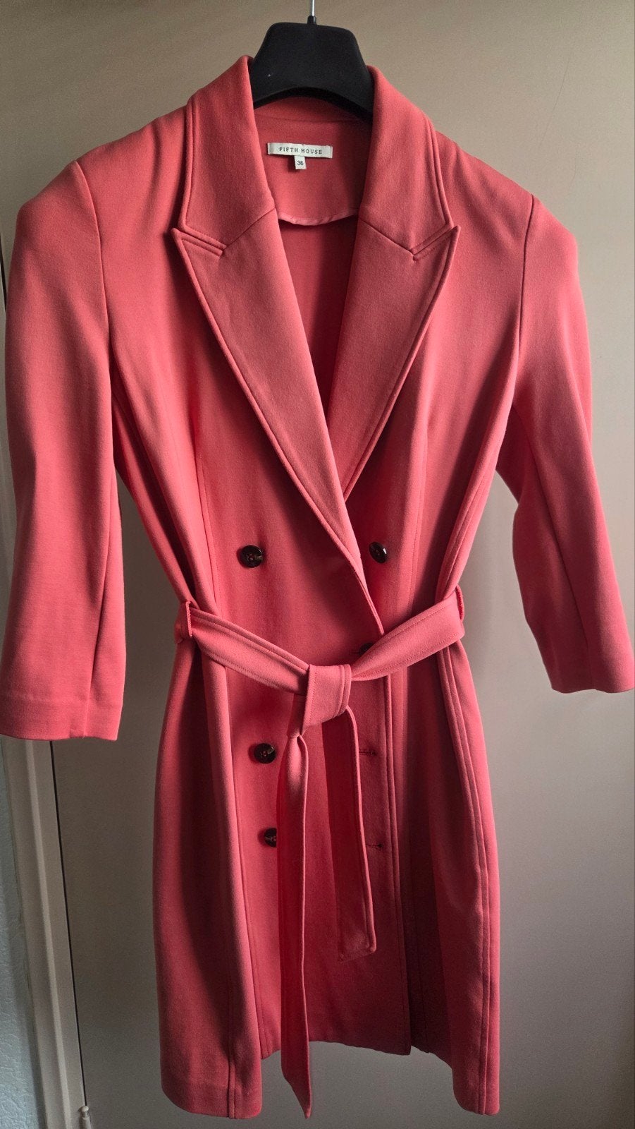 Fifth House blazerjurk koraalrood maat 36, Kleding | Dames, Ophalen of Verzenden, Zo goed als nieuw, Fifth House, Maat 36 (S)