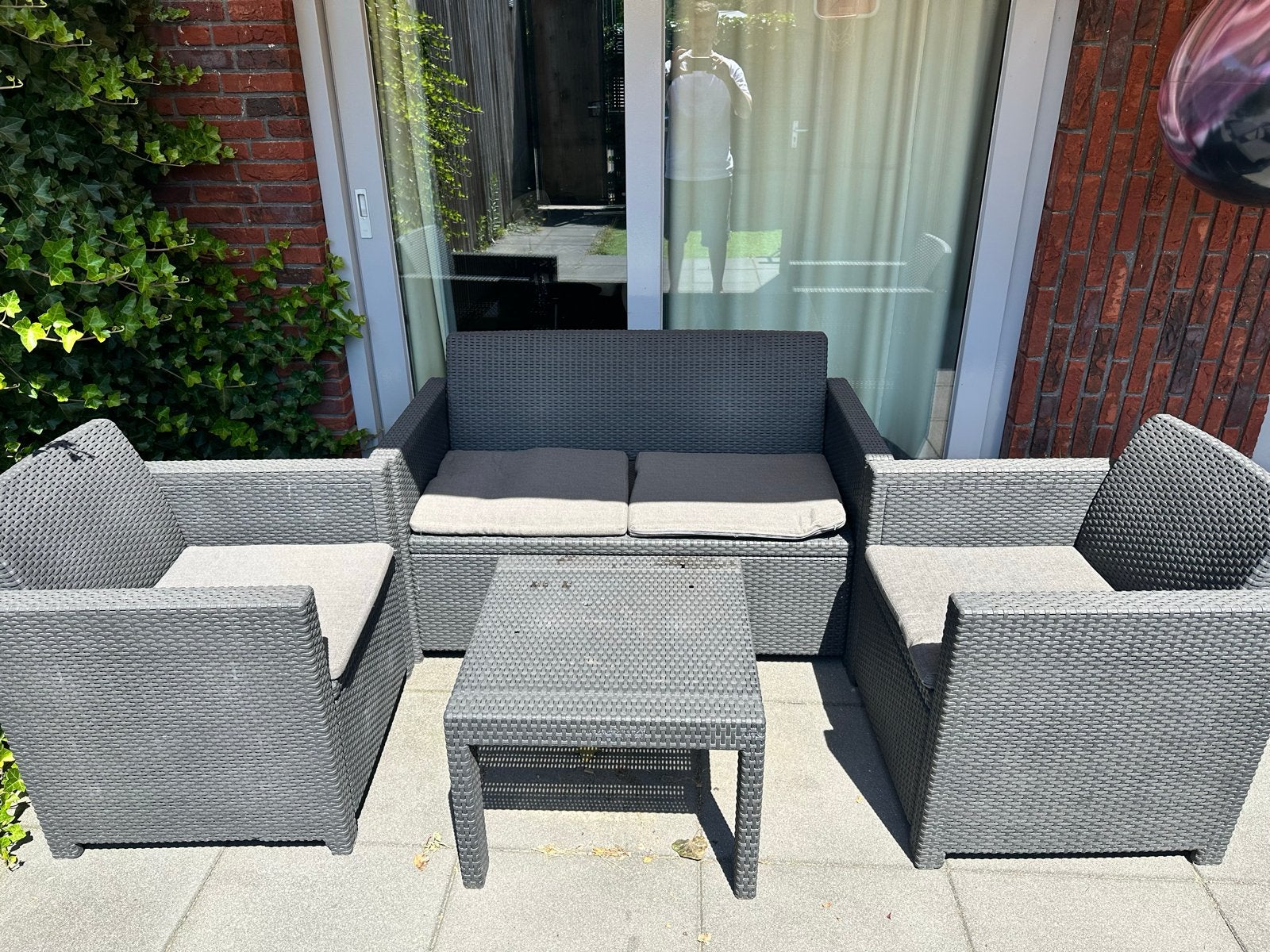 Leenbakker Loungeset met 2 Stoelen, Bank en Bijzettafel, Ophalen, 4 zitplaatsen, Gebruikt, Loungeset