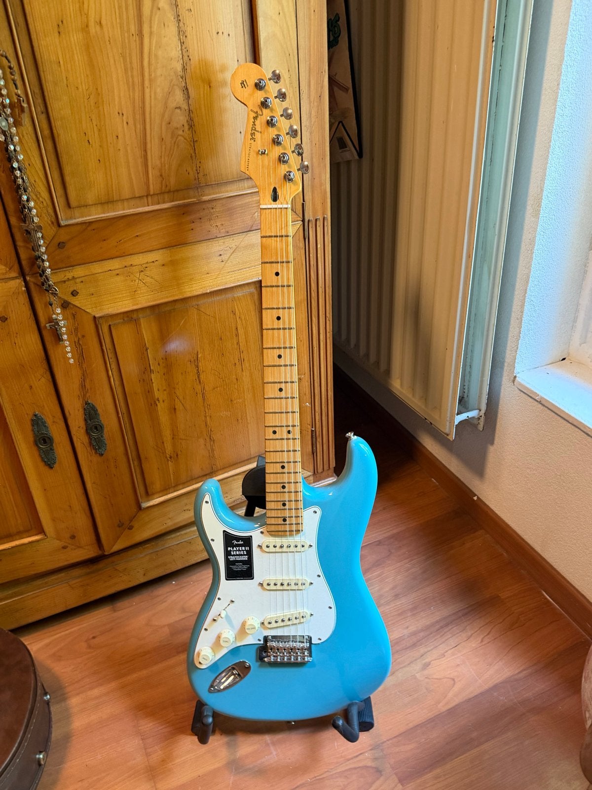 Fender Player Stratocaster LH - Capri Orange, Muziek en Instrumenten, Snaarinstrumenten | Gitaren | Bas, Zo goed als nieuw, Ophalen of Verzenden