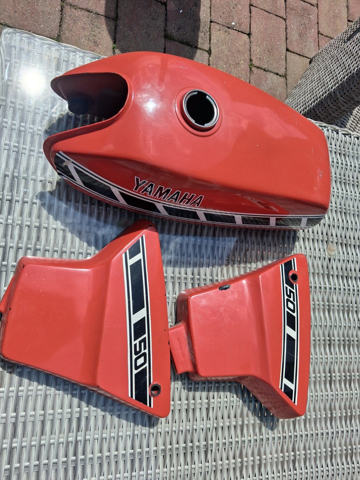 Yamaha fs1 tank en kappen, Fietsen en Brommers, Brommeronderdelen | Oldtimers, Ophalen of Verzenden, Gebruikt, Tank, Yamaha