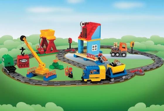 Lego Duplo 3772 Spoorweg Starter Set met Trein, Gebruikt, Overige thema's, Ophalen of Verzenden, Compleet
