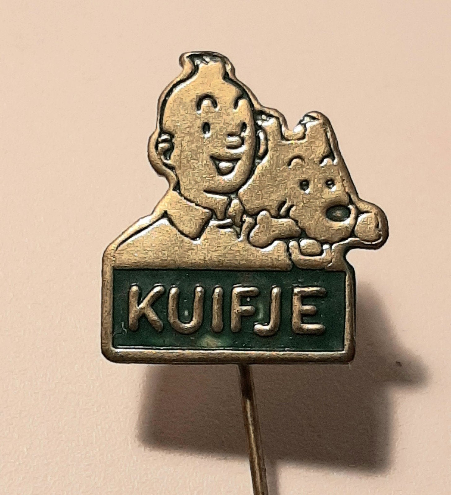 FRAAI OUD "KUIFJE EN BOBBIE" SPELDJE, GROEN, Verzenden, Gebruikt