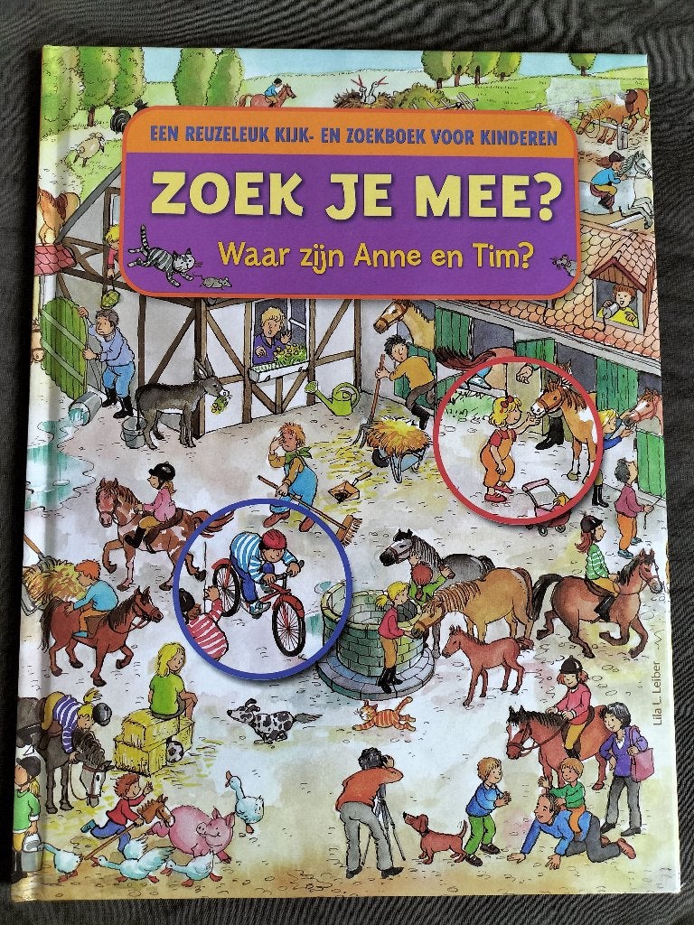 Zoek je mee? Waar zijn Anne en Tim / Kijk- en zoekboek, Boeken, Non-fictie, Jongen of Meisje, Ophalen of Verzenden, Zo goed als nieuw