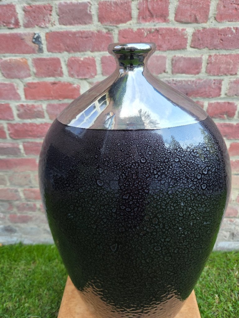 Grote vaas van PTMD, Ophalen, Zwart, Zo goed als nieuw, Geschikt voor droogbloemen