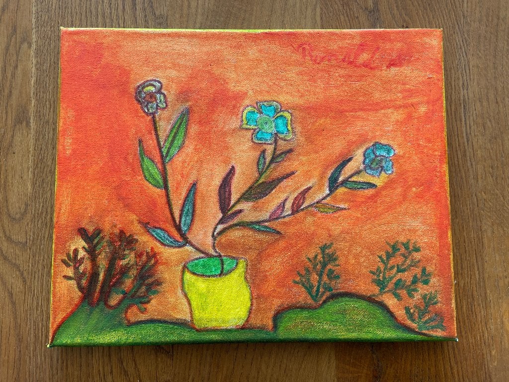 Schilderij op kanvas 30 x 24 cm, Ophalen of Verzenden, Nieuw, Minder dan 50 cm, Schilderij