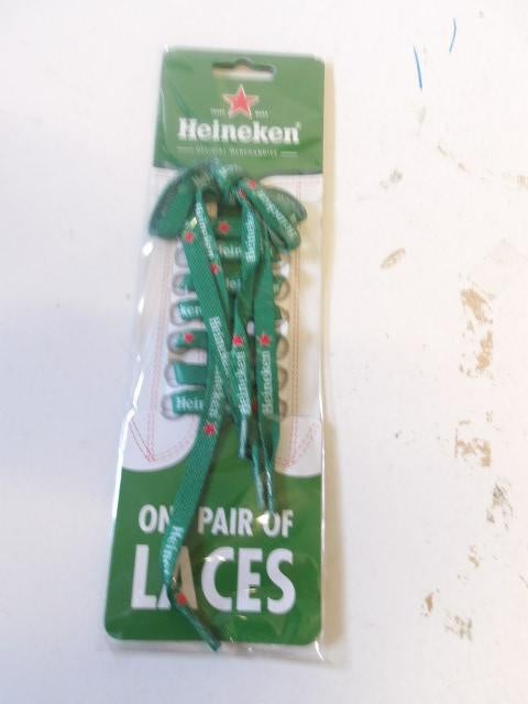 Heineken schoenveters (nr.1), Verzamelen, Biermerken, Nieuw, Kleding, Heineken, Ophalen of Verzenden