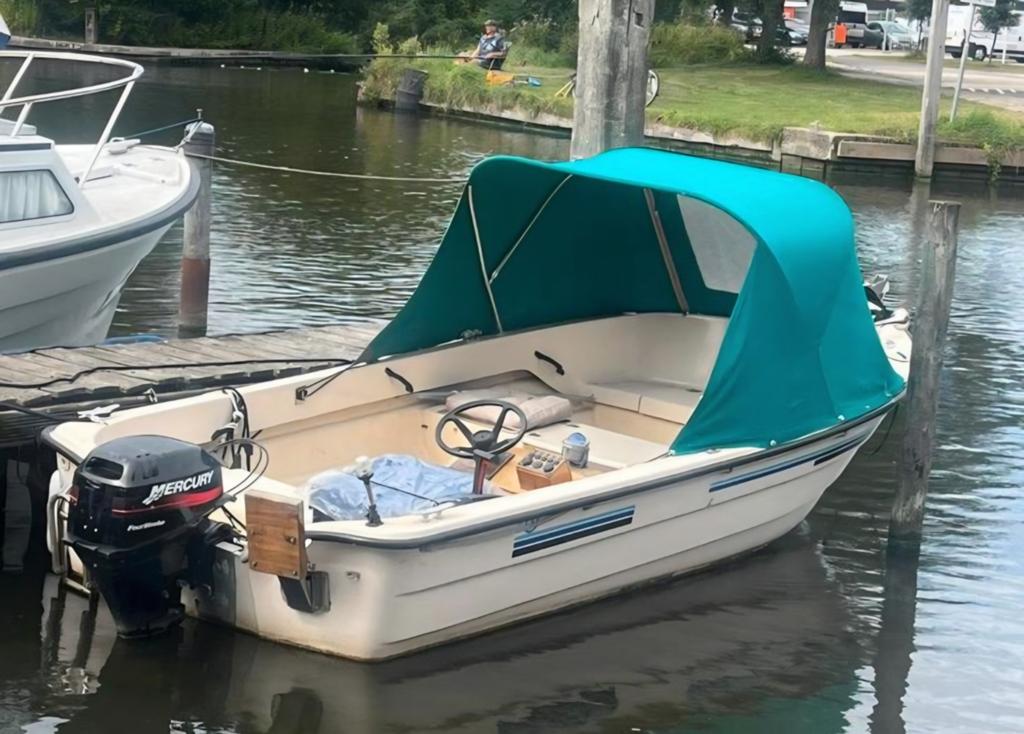 Ryds 4.80 consoleboot met 15 pk 4 takt Mercury,electr.start, Watersport en Boten, Ophalen, Gebruikt, Buitenboordmotor, Polyester