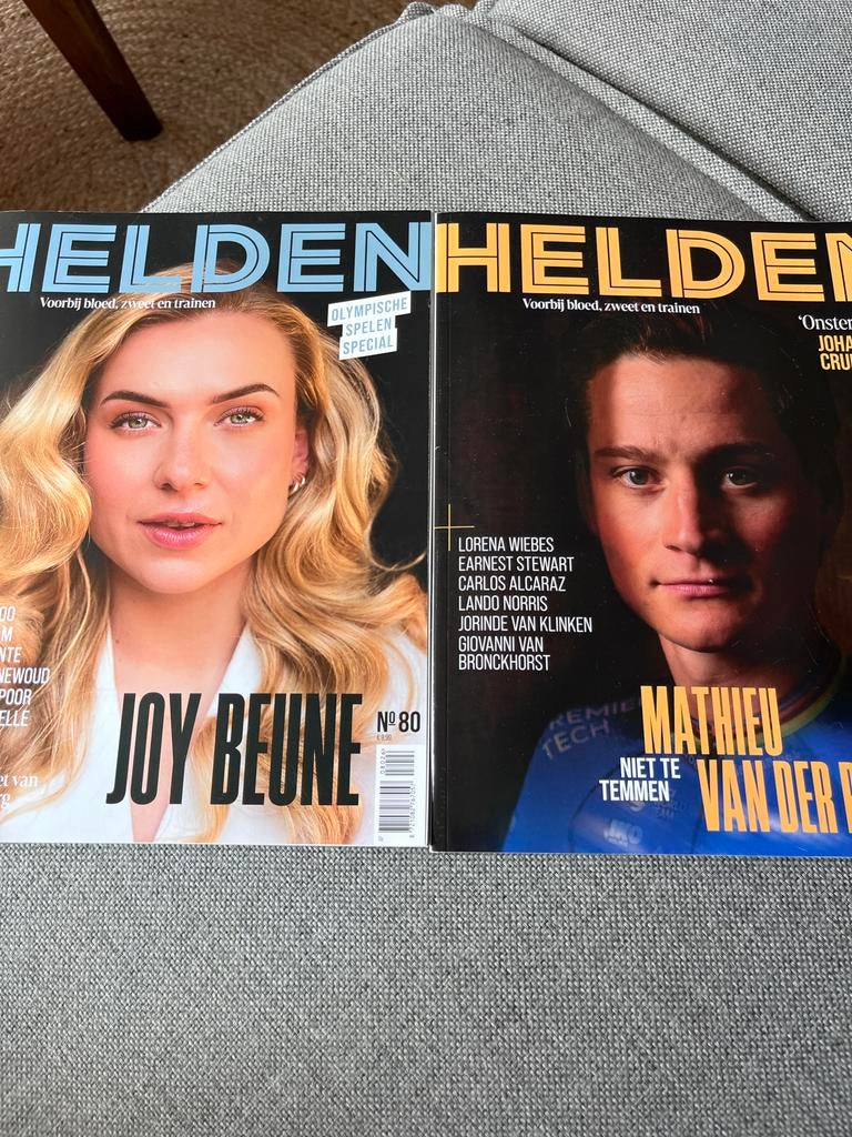 Helden Magazine: Joy Beune & Mathieu van der Poel (2 edities, Boeken, Tijdschriften en Kranten, Ophalen of Verzenden, Zo goed als nieuw