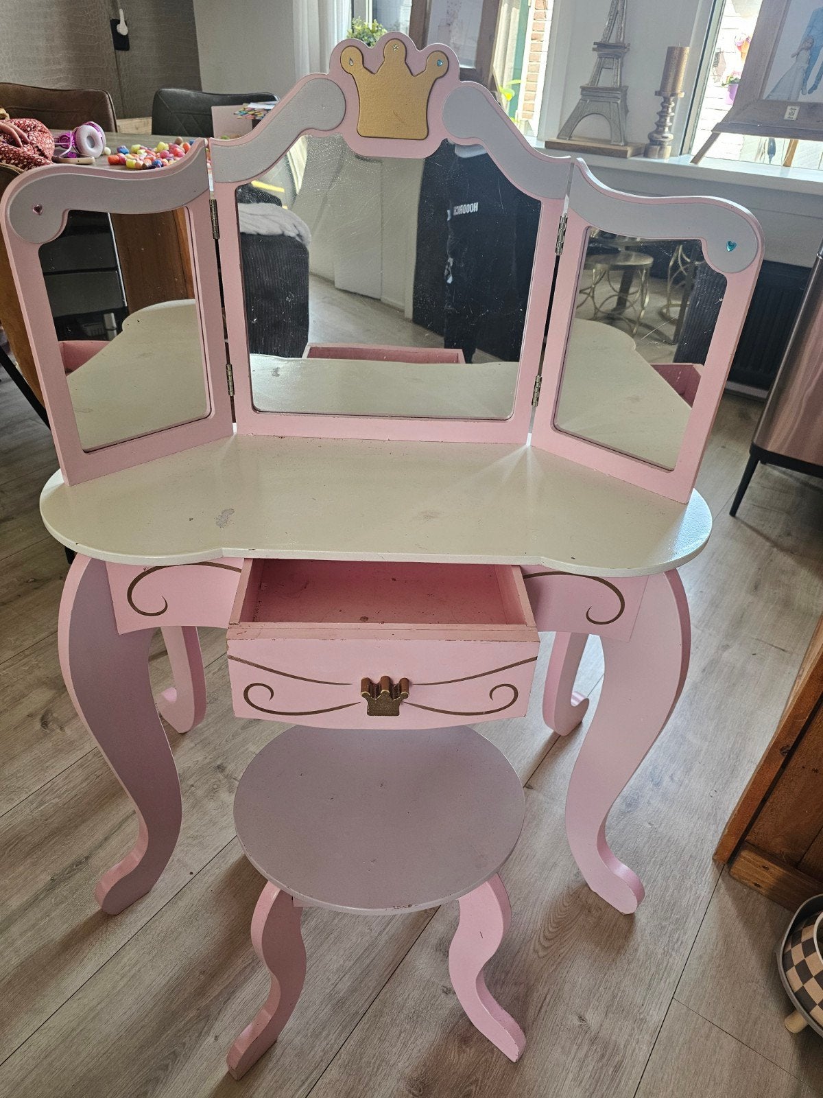 Kinder kaptafel prinsessen met gebruikerssporen, Ophalen