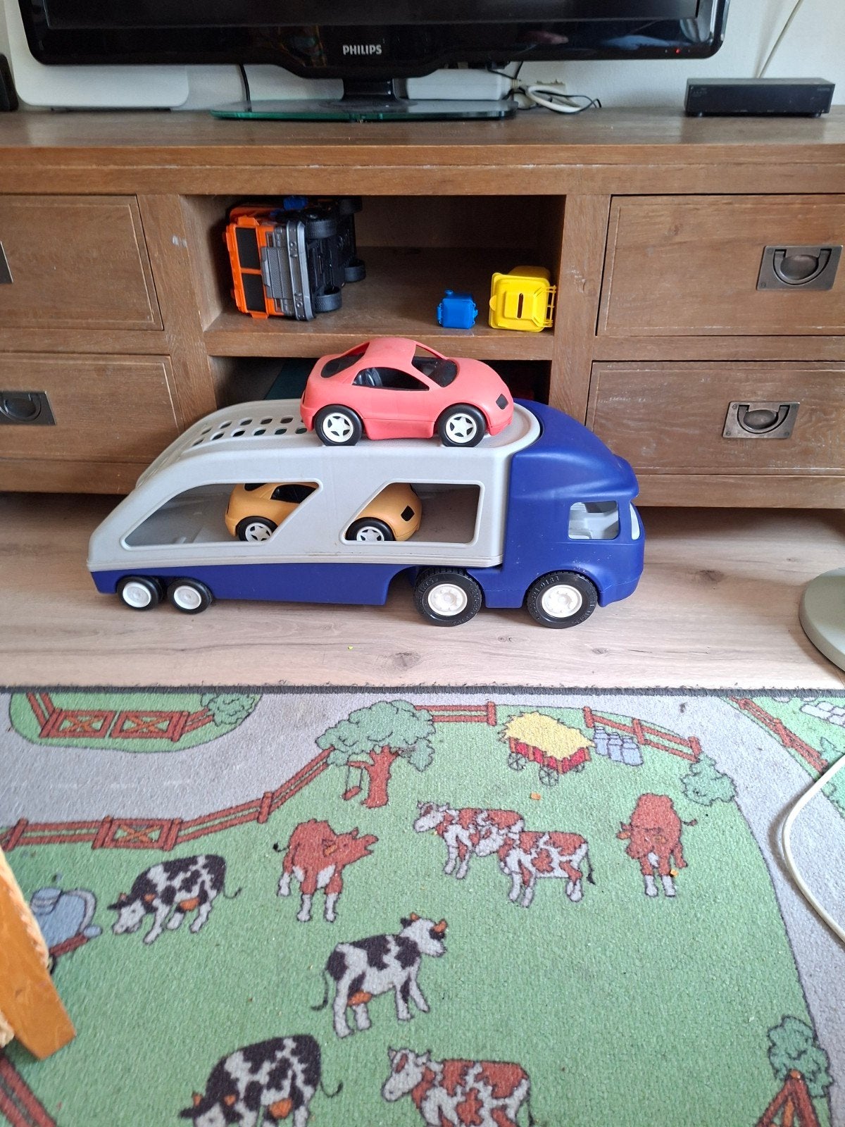 LITTLE TIKES VRACHTWAGEN MET 2 AUTOS !!, Kinderen en Baby's, Speelgoed | Speelgoedvoertuigen, Ophalen, Gebruikt