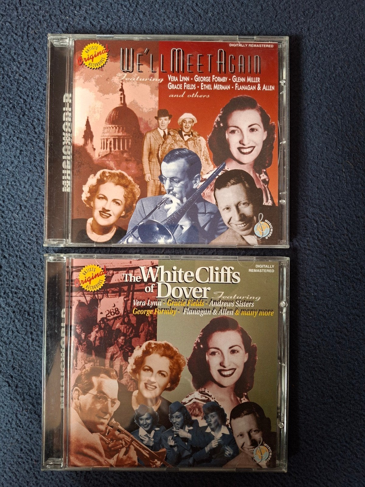 Vera Lynn CD's: We'll Meet Again & The White Cliffs of Dover, Gebruikt, Pop, Ophalen of Verzenden, Inclusief doosje