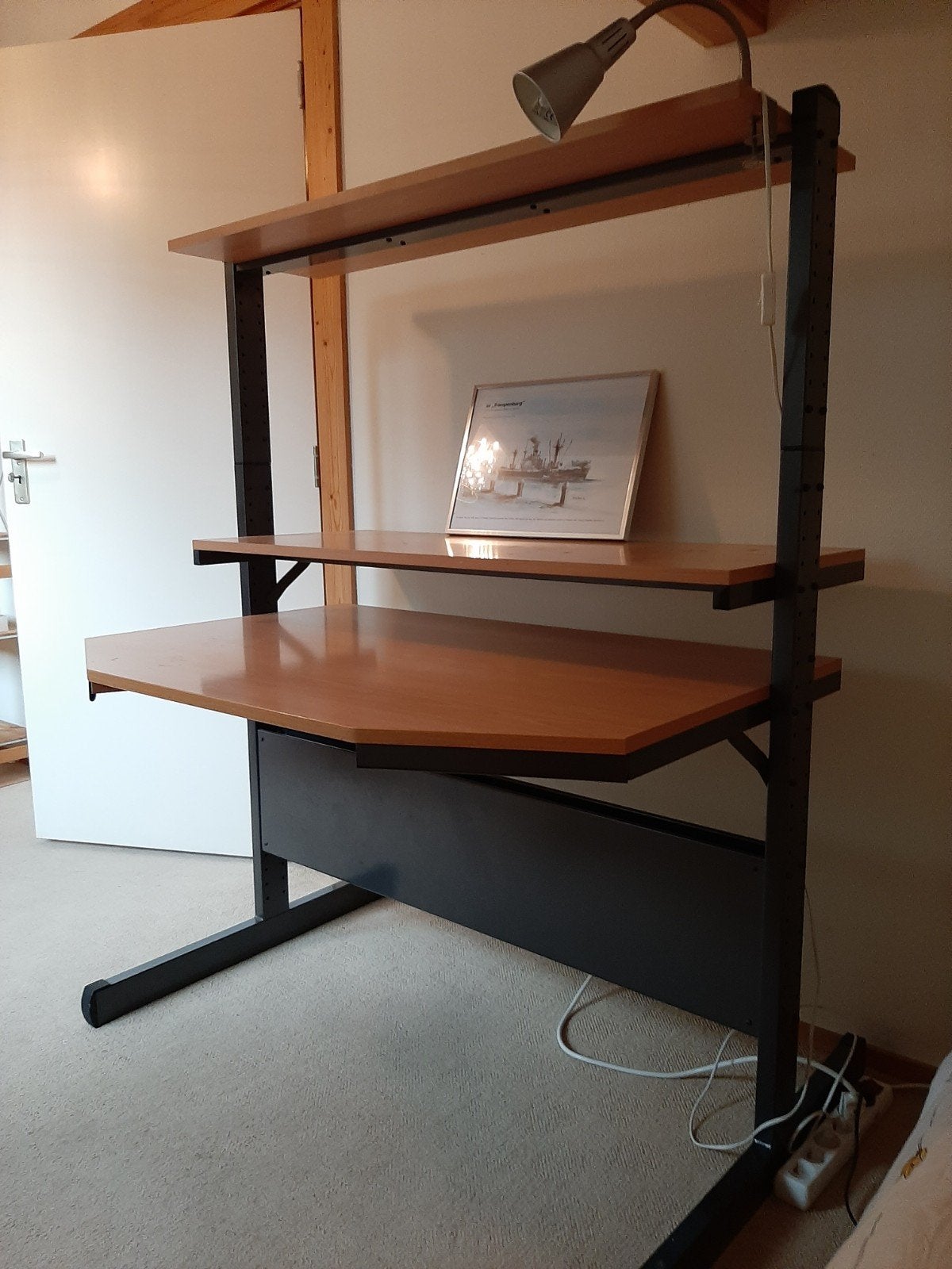 IKEA Jerker Bureau - Stevig en Functioneel Werkplek, Ophalen, Metaal, Zo goed als nieuw, IKEA