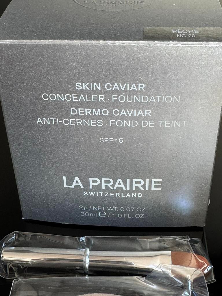La prairie caviar consealer foundation 2g 30ml Pêche NC-20, Sieraden, Tassen en Uiterlijk, Ophalen, Gehele gezicht, Beige, Nieuw