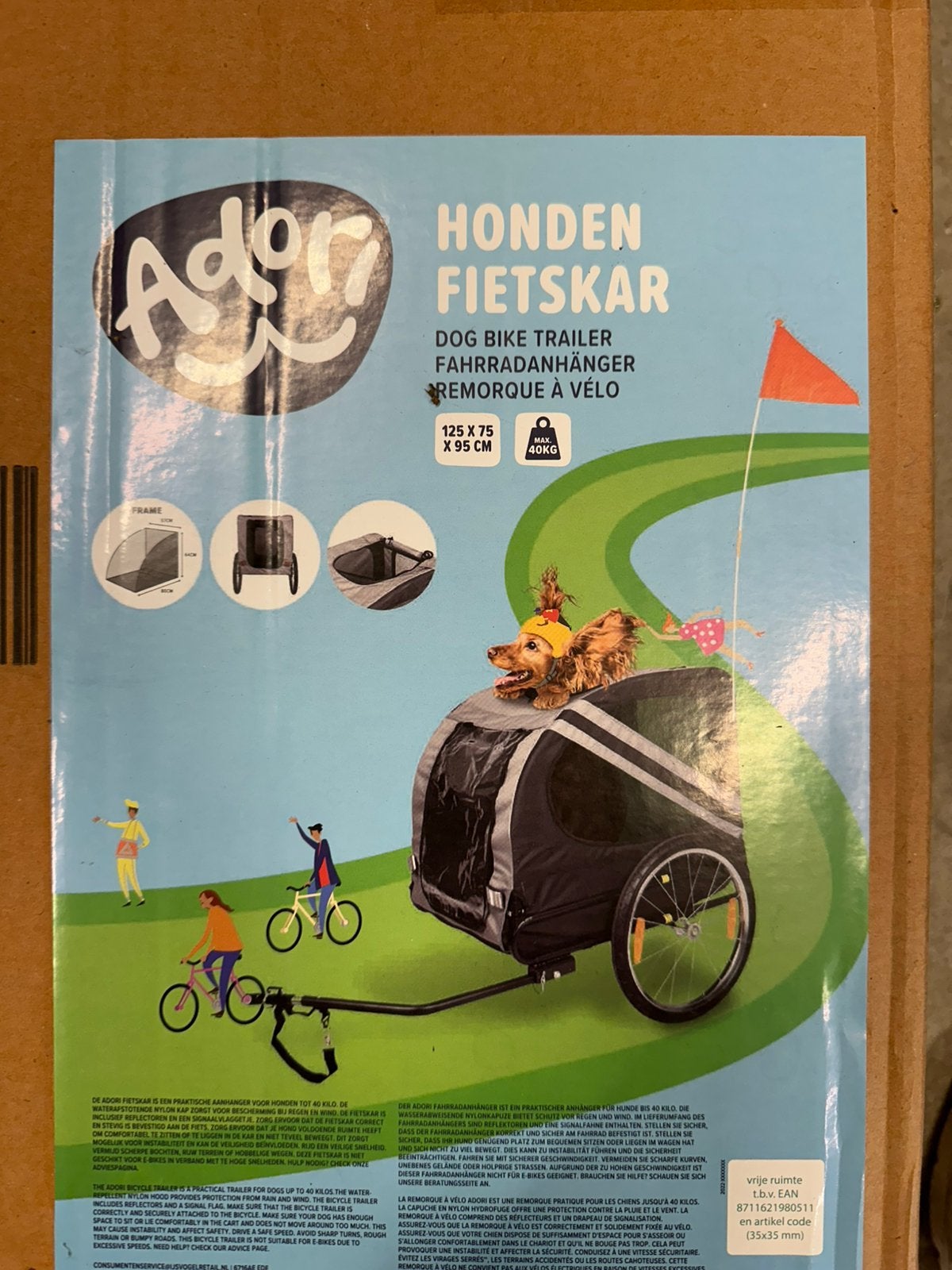 Honden fietskar nieuw in doos, Dieren en Toebehoren, Ophalen, Nieuw
