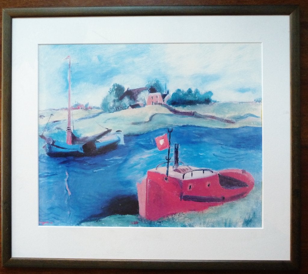 Een fraaie koppermaandagprent v. Jan Wiegers Groninger Ploeg, Antiek en Kunst, Kunst | Litho's en Zeefdrukken, Overige techniek