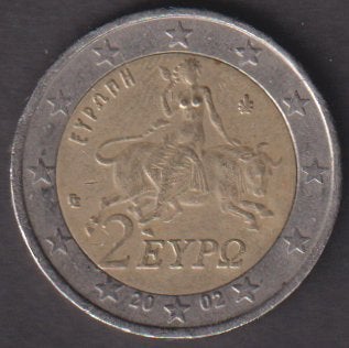 2 € munt Griekenland 2002. ADV. no.33 S., Postzegels en Munten, Verzenden, Griekenland, 2 euro, Losse munt