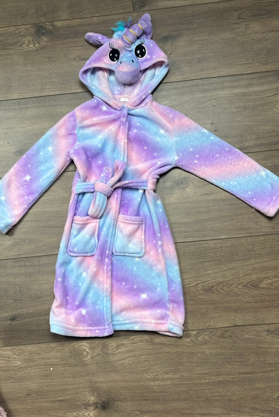 Badjas eenhoorn regenboog (130), Ophalen of Verzenden, Zo goed als nieuw, Meisje, Nacht- of Onderkleding