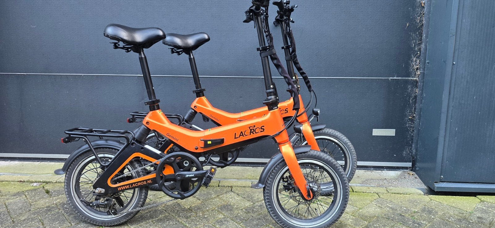 2x Elektrishe vouwfietsen lacros Gemini G400, Ophalen, Zo goed als nieuw, 20 inch of meer, Versnellingen