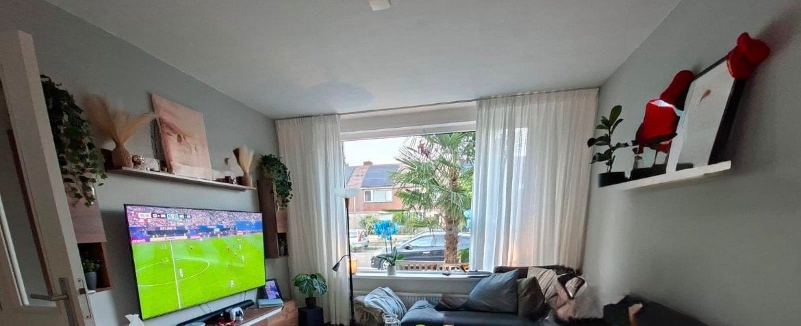 Witte inbetween gordijnen – plafond tot vloer – nette staat, Ophalen, Gebruikt, Wit, Gordijn