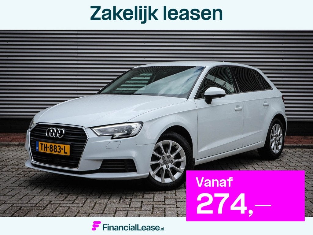 Audi A3 Sportback 1.0 TFSI Sport Lease Edition | Clima | Cru, Voorwielaandrijving, Stof, Gebruikt, Wit