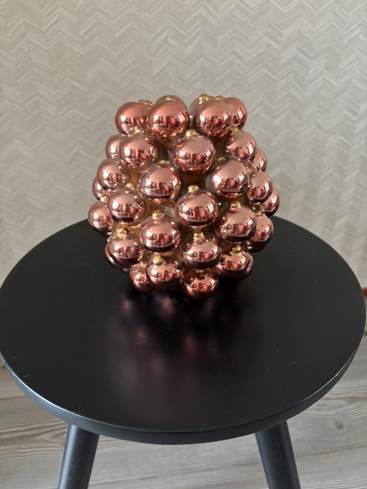 Vaas kerstballen rose goud - koper, Ophalen, Zo goed als nieuw, Goud