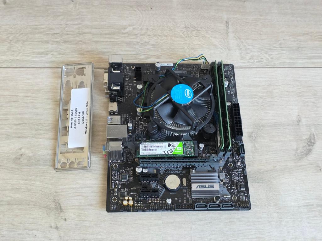 tk:ASUS PRIME H310M-A Moederbord + CPU + SSD +Ram+Windows 11, Computers en Software, Moederborden, Gebruikt, LGA 1151, DDR4, Ophalen of Verzenden