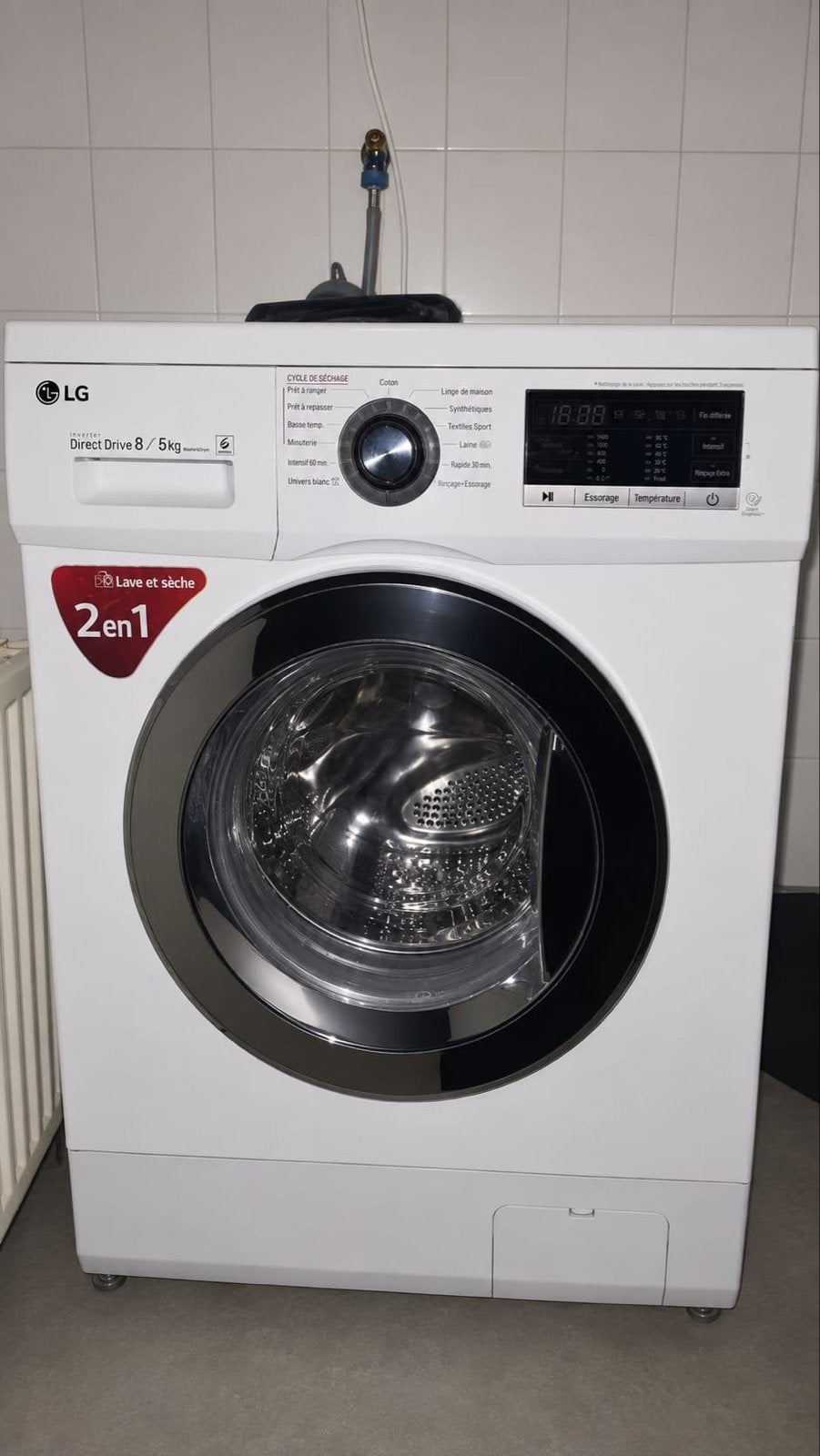 LG Direct Drive 8 / 5kg Wasmachine -, Witgoed en Apparatuur, Wasmachines, Ophalen, Gebruikt, Voorlader, Kort programma