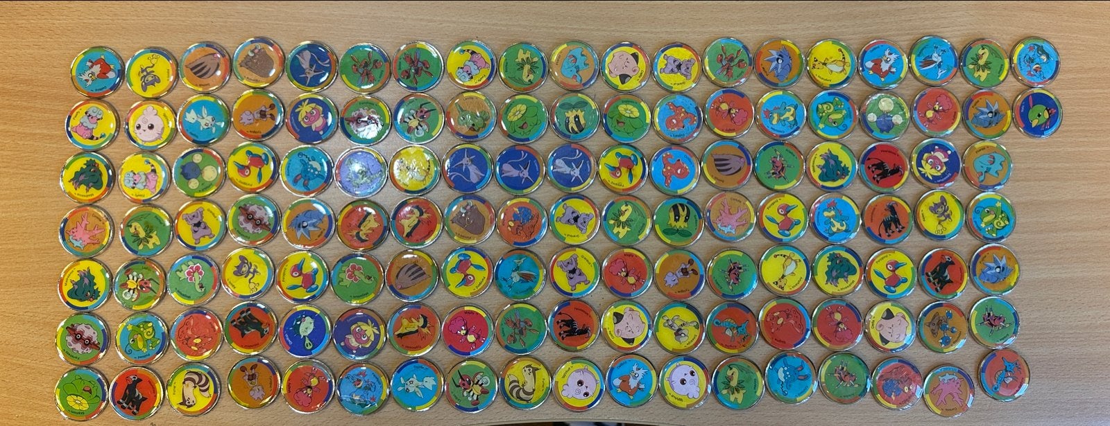 Grote collectie Pokémon Munten - Flippo's (100+ stuks), Verzamelen, Ophalen of Verzenden, Gebruikt