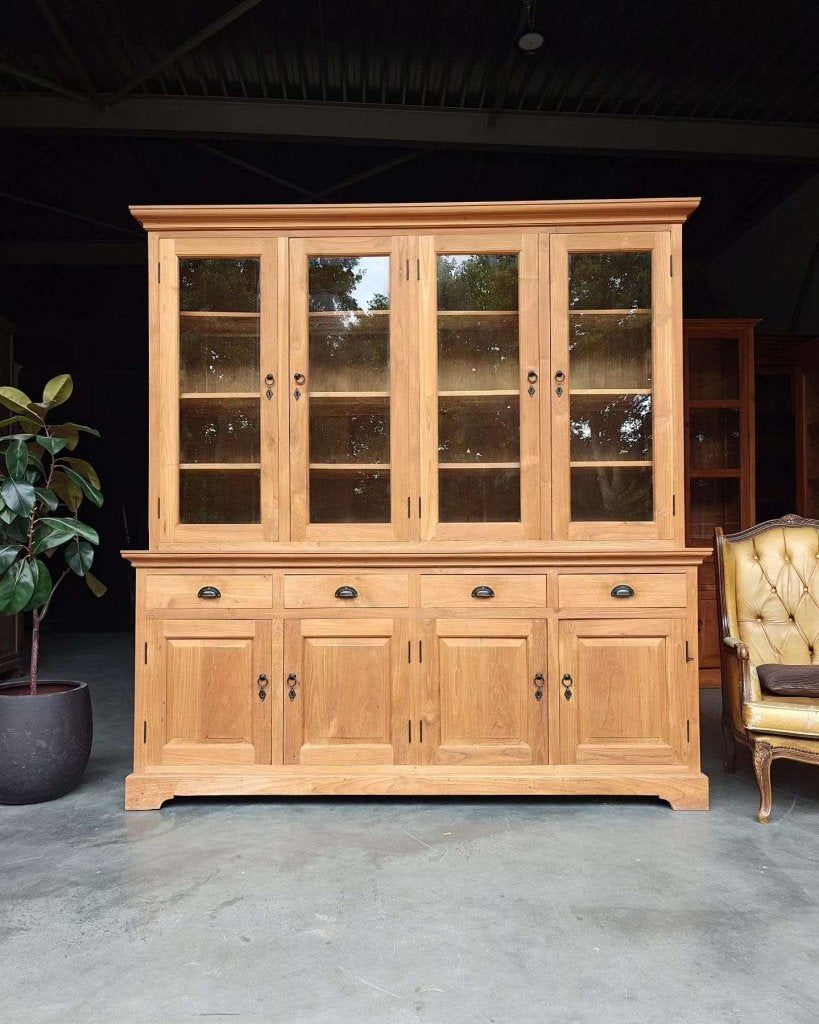 Winkelkast gemaakt van teakhout | Buffetkast  | Teak #0845, Huis en Inrichting, Kasten | Buffetkasten, Gebruikt, Met deur(en)