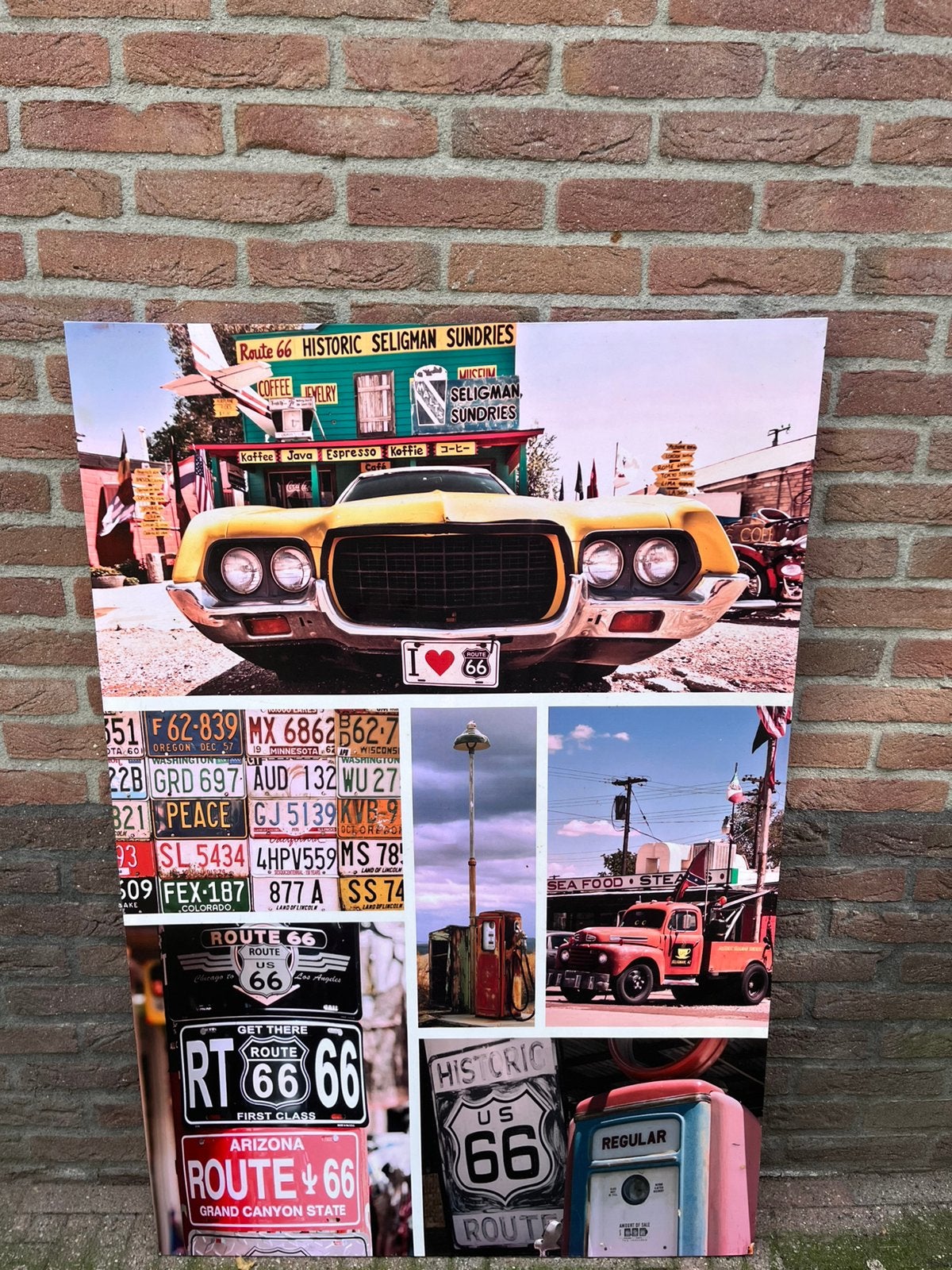 Canvas poster amerika route 66, Ophalen, Zo goed als nieuw
