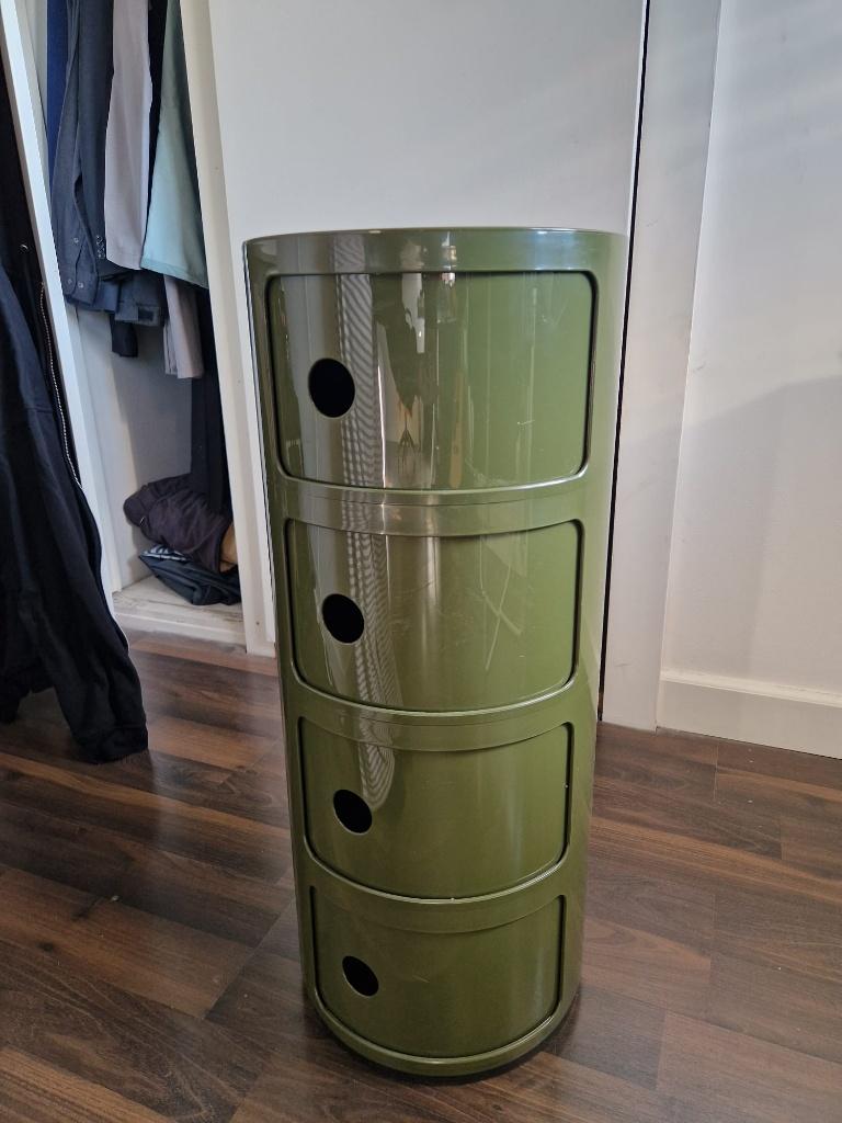Kartell Componibili Kast - 4 Modules - Mosgroen, Ophalen, Zo goed als nieuw