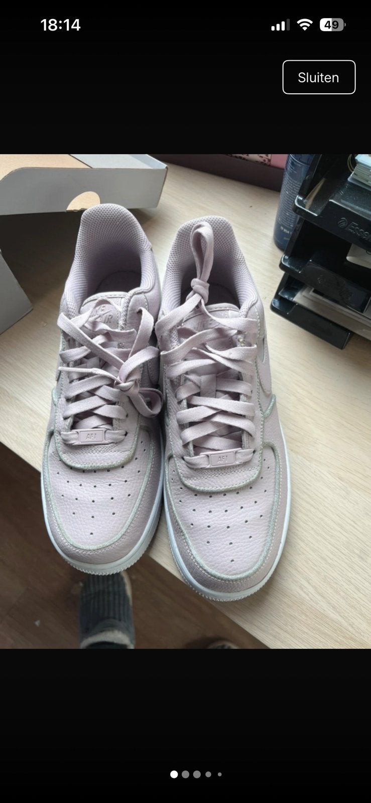 Nike Air Force 1 - Lila met subtiele glitter, Kleding | Dames, Schoenen, Zo goed als nieuw, Sneakers of Gympen, Roze, Ophalen of Verzenden
