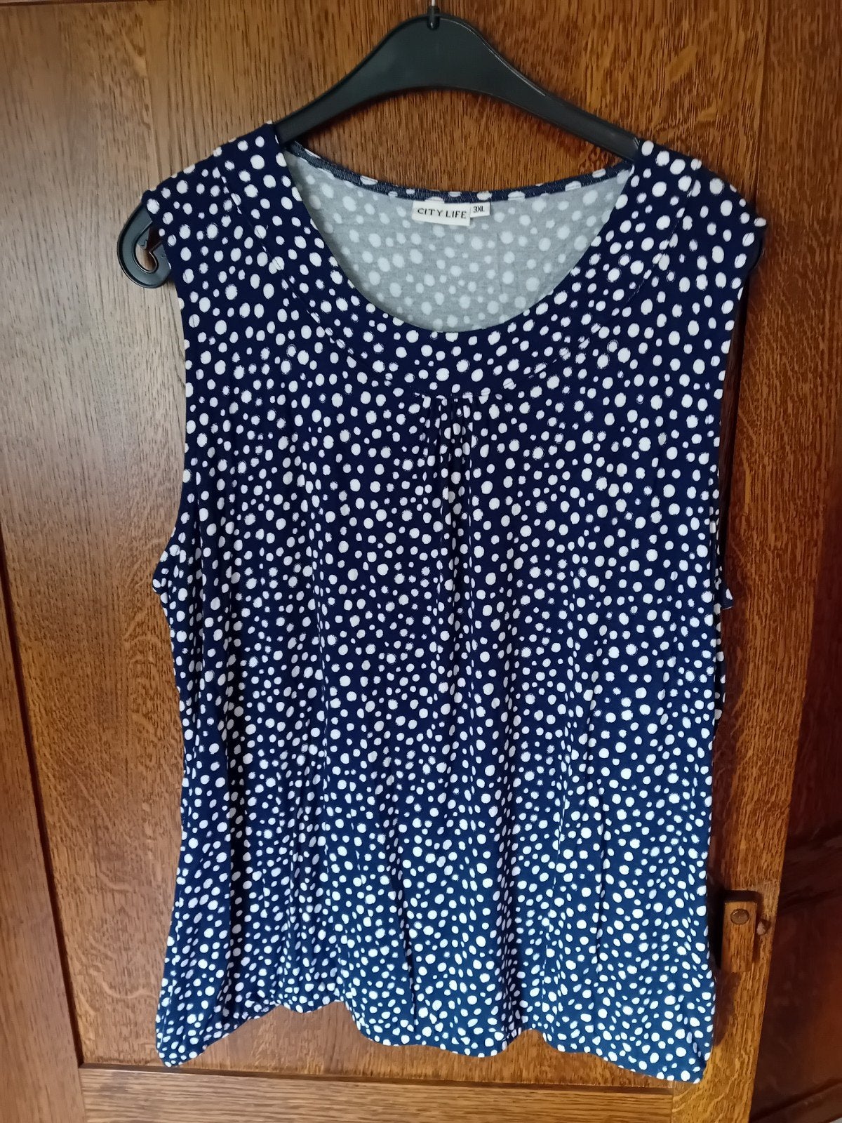 City Life mouwloze top met stippen, maat 3XL, Kleding | Dames, City Life, Blauw, Maat 46/48 (XL) of groter, Ophalen of Verzenden