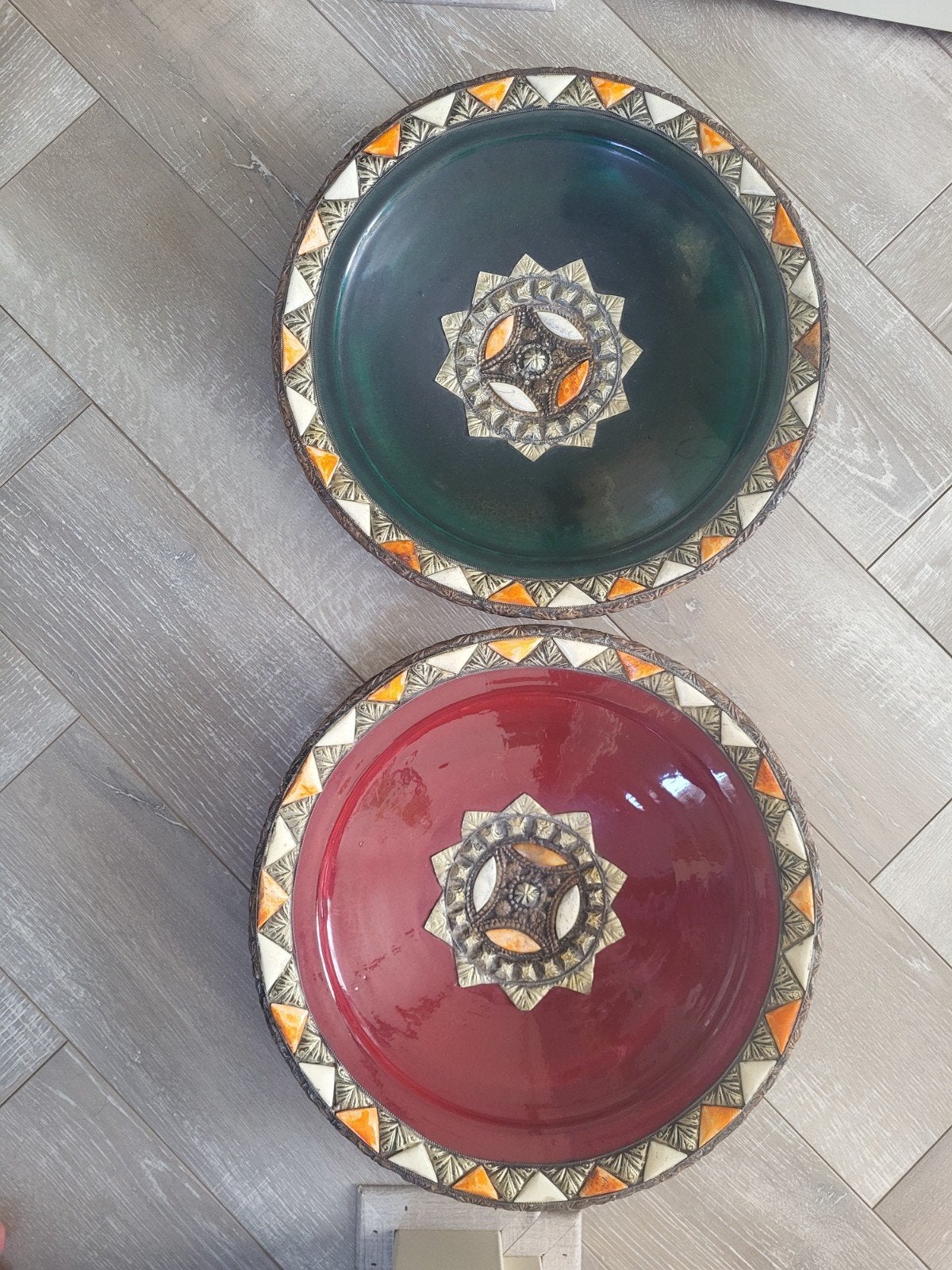 Decoratieve Marokkaanse schalen - set van 2, Antiek en Kunst, Ophalen of Verzenden
