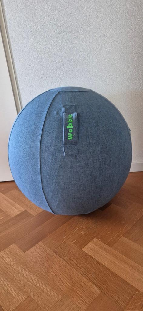 Wobblez zitbal 65 cm - mintgroen/blauw in prima staat, Ophalen of Verzenden, Zo goed als nieuw, Blauw, Stof