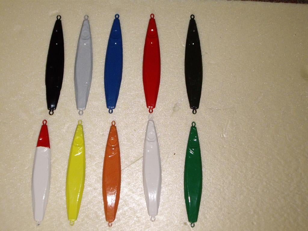 120 gram flutter pilkers, ook met haak of dreg, Watersport en Boten, Ophalen of Verzenden, Nieuw, Dobber of Lood