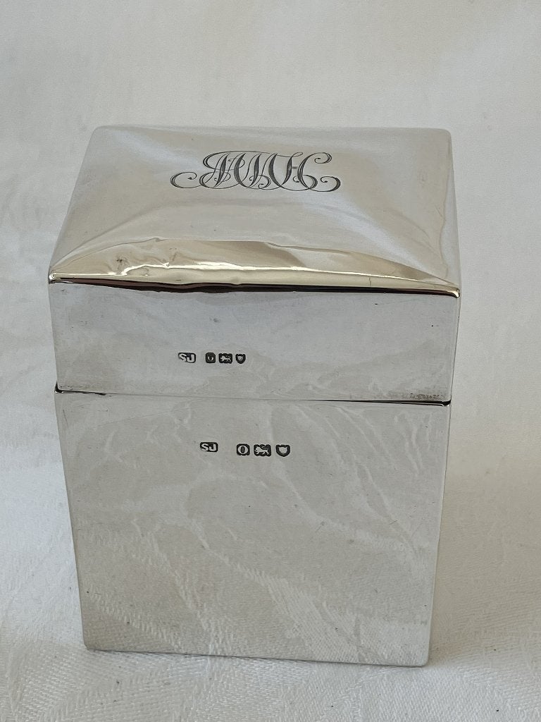 Antieke zilveren box voor kleine speelkaarten, Samuel Jacob, Antiek en Kunst, Verzenden, Zilver