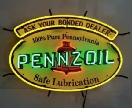 Pennzoil olie reclame dealer neons en veel andere USA neons, Verzamelen, Merken en Reclamevoorwerpen, Lichtbak of (neon) lamp