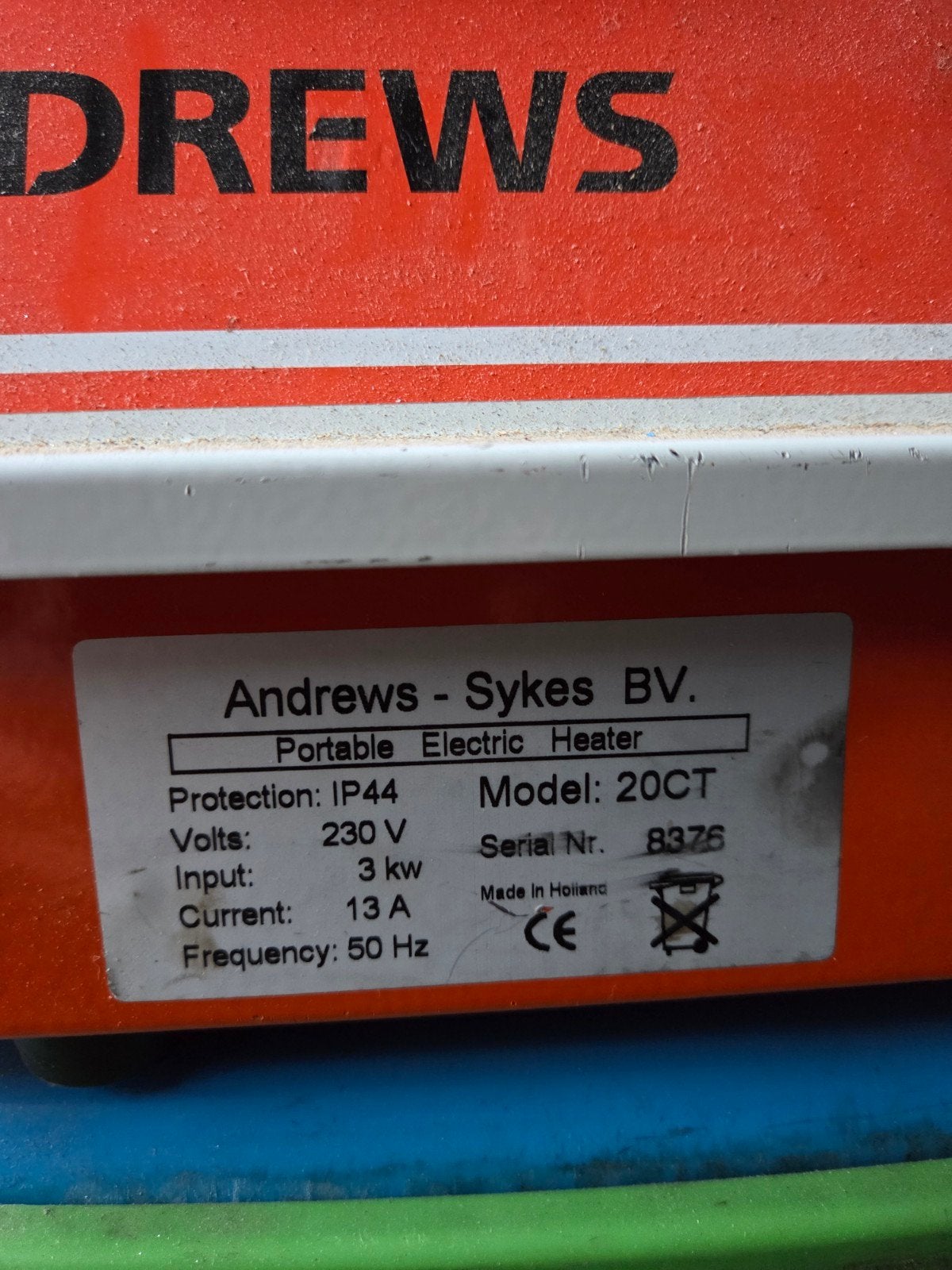 heather kachel Andrews Sykes 20CT Draagbare Elektrische Kach, Doe-het-zelf en Verbouw, Ophalen, Gebruikt, Minder dan 30 cm, Kachel