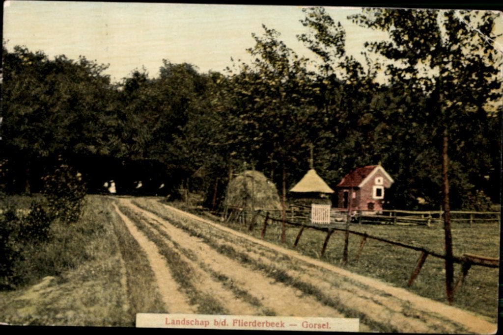 Gorssel KVR04 1114 Landschap bij de Flierderbeek, Verzamelen, Ansichtkaarten | Nederland, Verzenden, 1920 tot 1940, Gelopen, Gelderland